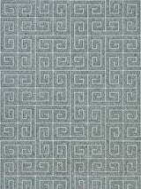Scalamandre Fret Mosaic Grasscloth Mineral Wallpaper