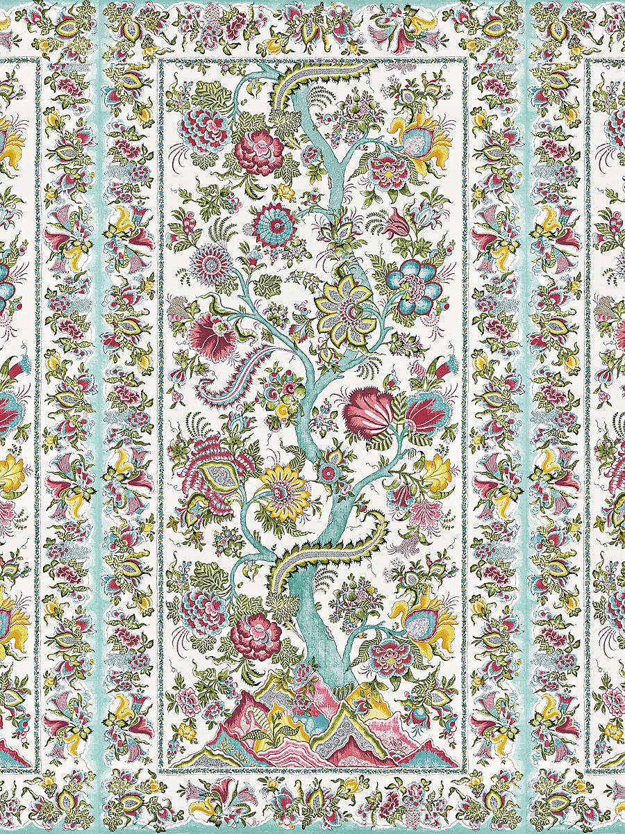Scalamandre Metropolitan Palampore | Mural Flower Garden Wallpaper