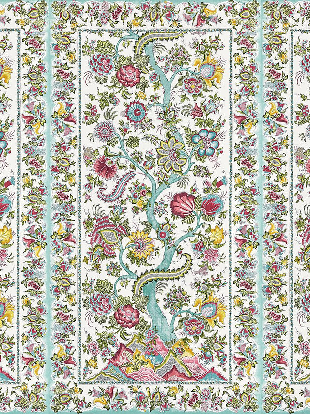 Scalamandre Metropolitan Palampore | Mural Flower Garden Wallpaper