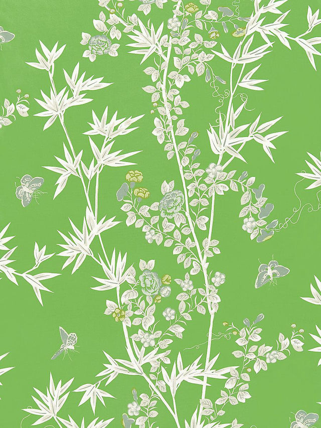 Scalamandre Jardin De Chine Print Jade Fabric