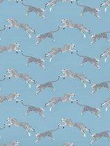 Scalamandre Leaping Cheetah Cotton Print Cloud Nine Fabric