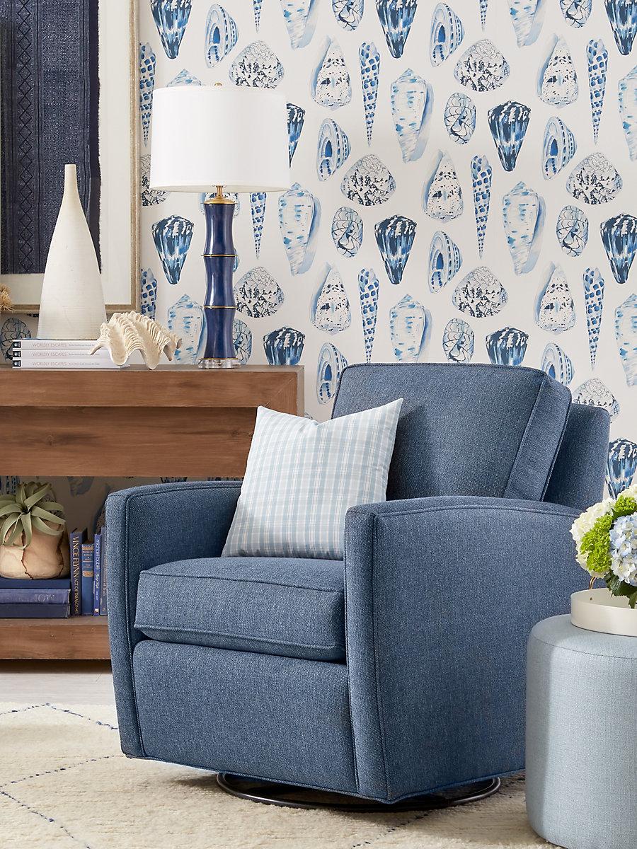 Scalamandre Preston Cotton Plaid Sky Fabric