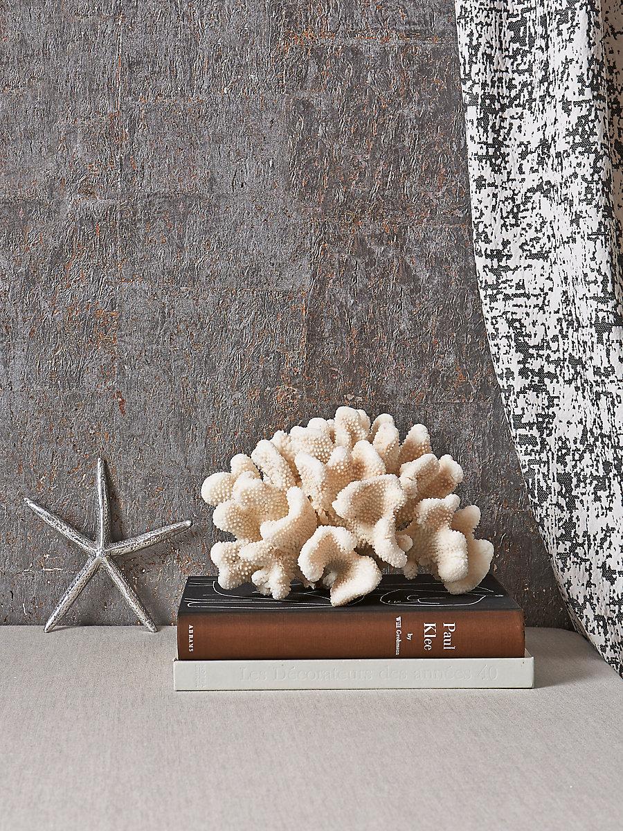Scalamandre Metal Cork Graphite Wallpaper