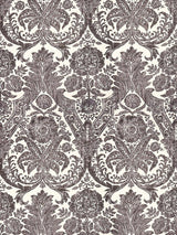 Scalamandre Luciana Damask Print Graphite Wallpaper
