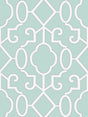 Scalamandre Ming Fretwork Wallpaper Aquamarine Wallpaper