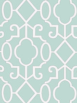 Scalamandre Ming Fretwork Wallpaper Aquamarine Wallpaper