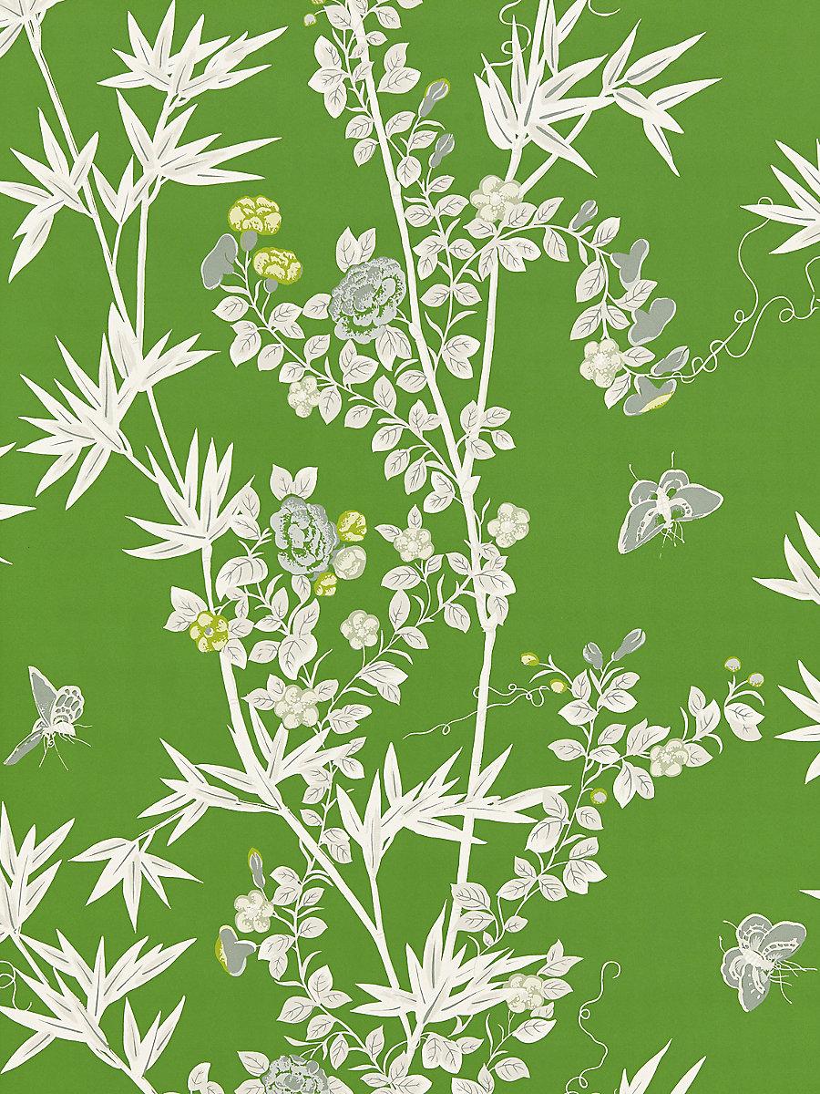 Scalamandre Jardin De Chine Jade Wallpaper