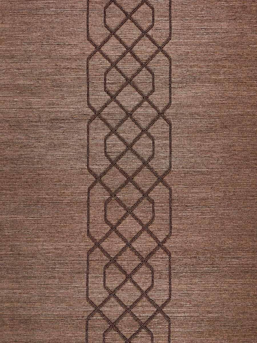 Scalamandre Adelaide Beaded Sisal Chocolate Wallpaper