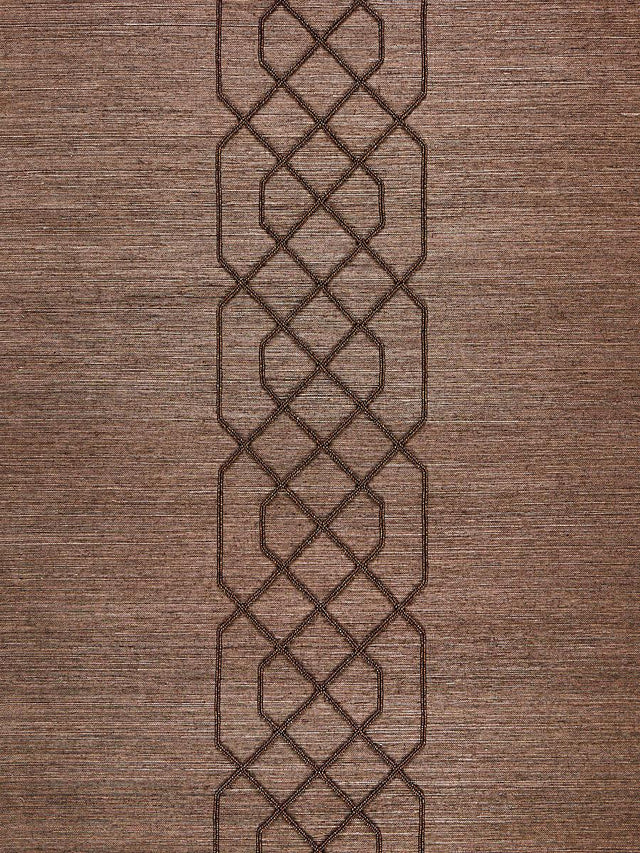 Scalamandre Adelaide Beaded Sisal Chocolate Wallpaper