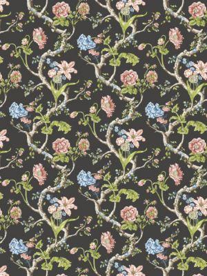 Scalamandre Andrew Jackson Floral Noir Wallpaper