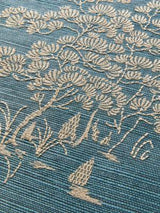 Scalamandre Katsura Embroidered Toile Peacock Wallpaper