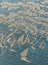 Scalamandre Katsura Embroidered Toile Peacock Wallpaper