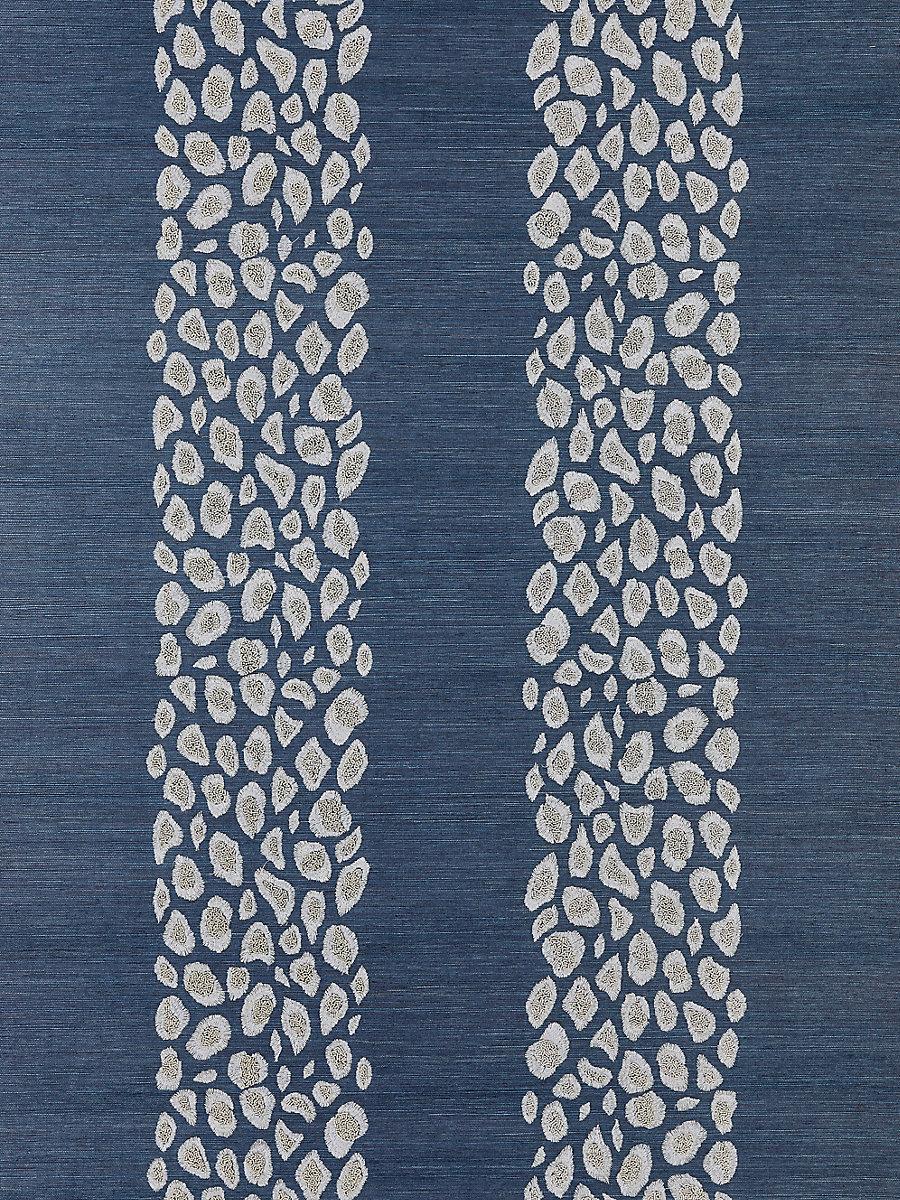 Scalamandre Catwalk Embellished Grasscloth Midnight Wallpaper