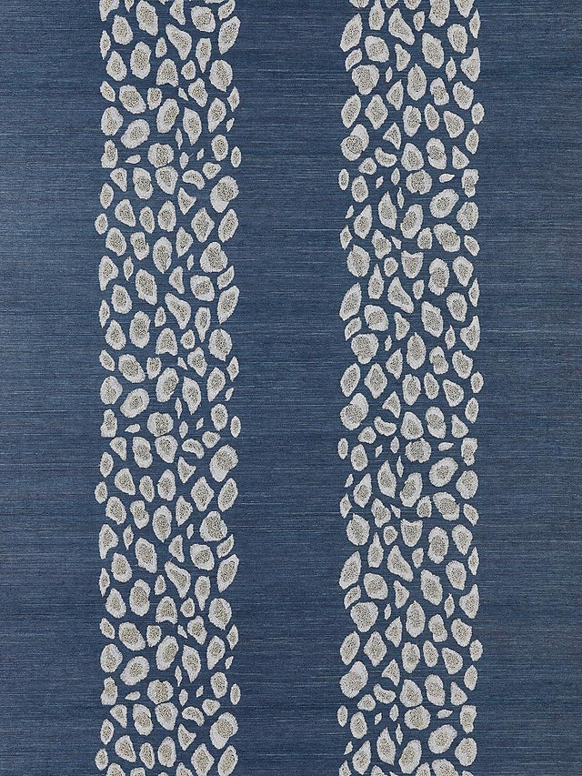 Scalamandre Catwalk Embellished Grasscloth Midnight Wallpaper