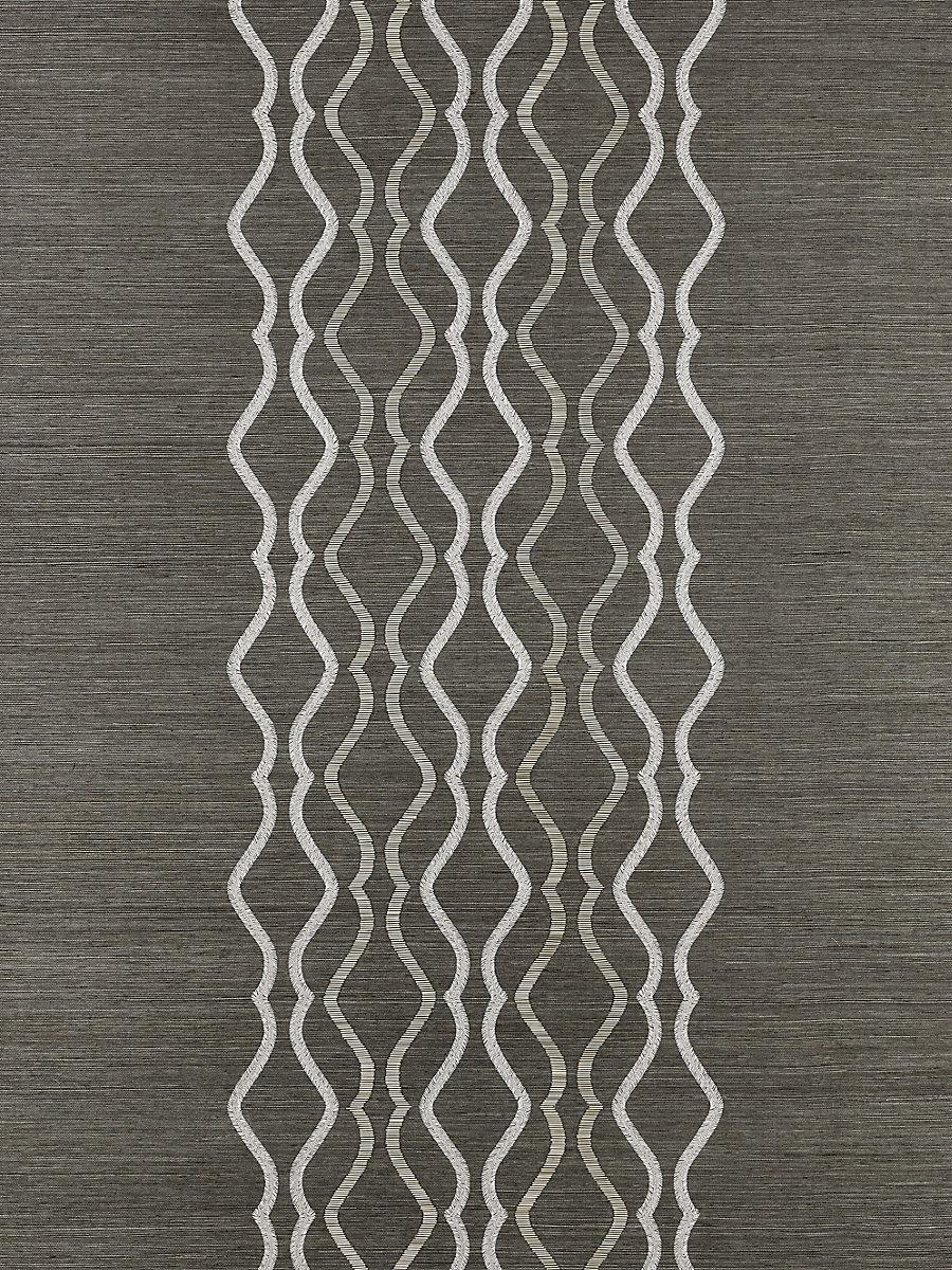 Scalamandre Valentina Embellished Sisal Sterling Wallpaper
