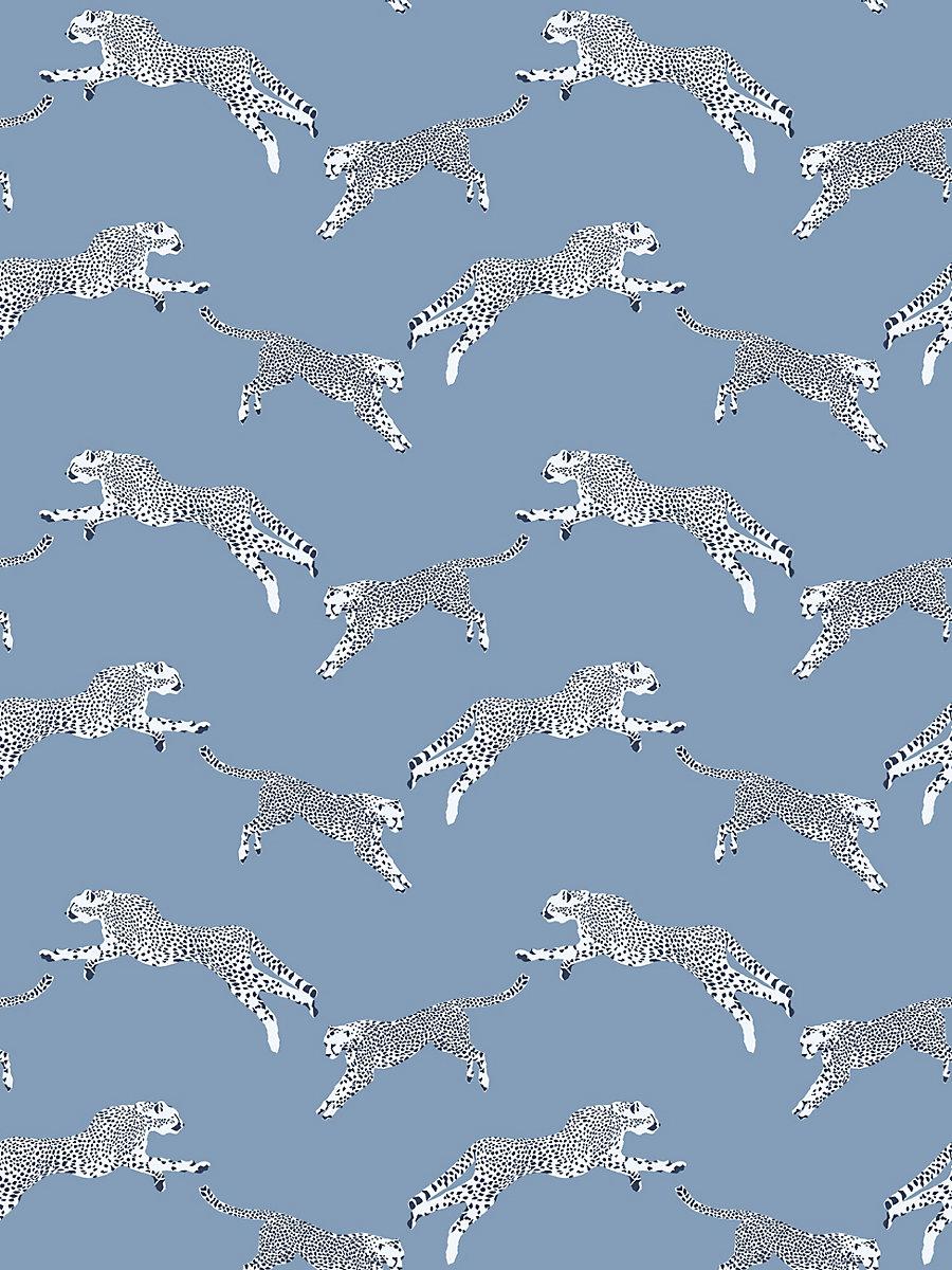 Scalamandre Leaping Cheetah Cloud Nine Wallpaper