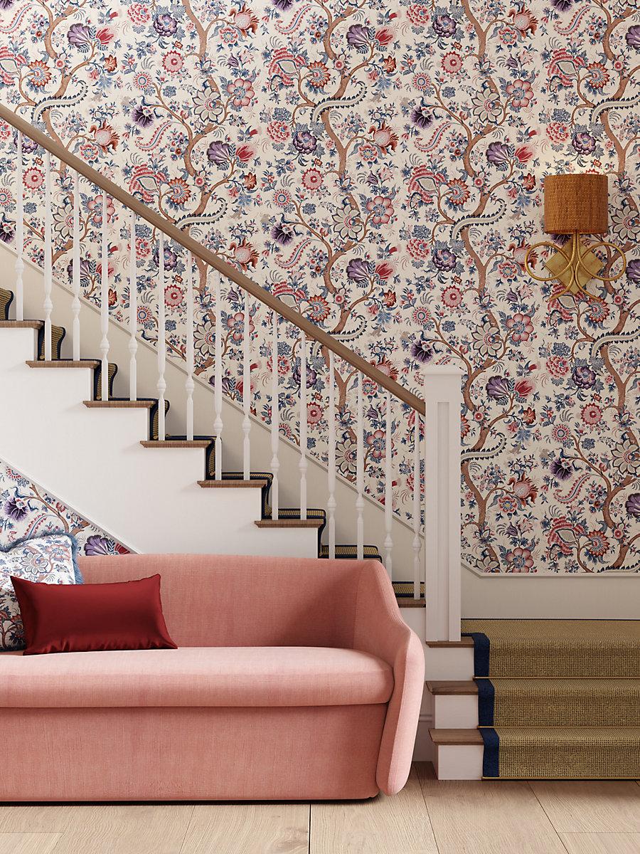 Scalamandre Metropolitan Palampore Red Multi Wallpaper