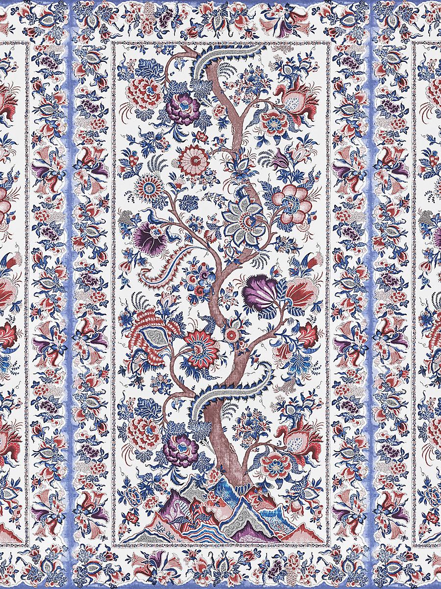 Scalamandre Metropolitan Palampore | Mural Red Multi Wallpaper