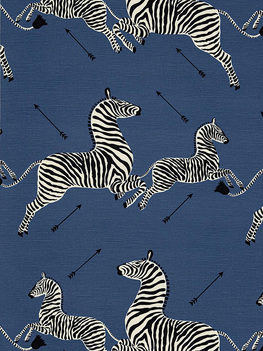 Scalamandre Zebras | Fabric Denim Fabric