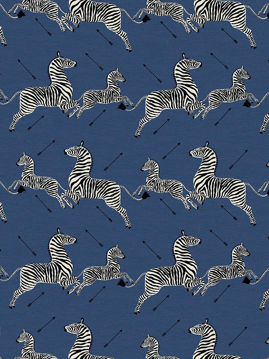 Scalamandre Zebras | Fabric Denim Fabric