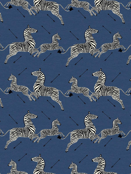 Scalamandre Zebras | Fabric Denim Fabric