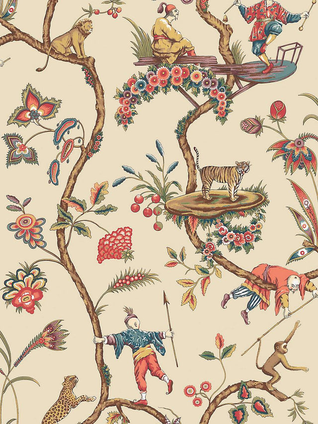 Scalamandre Chinoise Exotique Ecru Wallpaper
