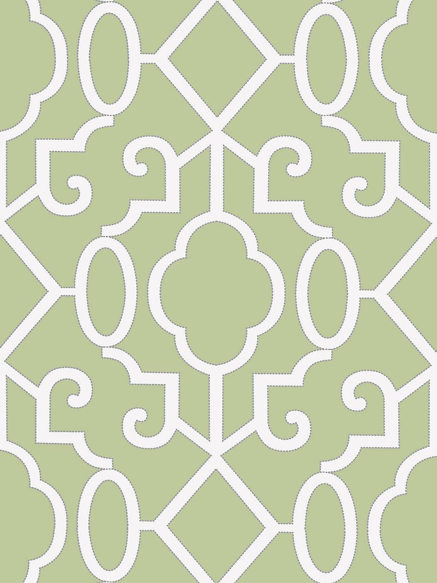 Scalamandre Ming Fretwork Wallpaper Pear Wallpaper