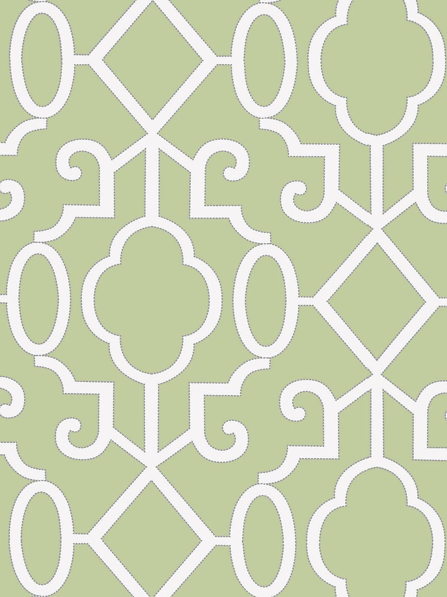 Scalamandre Ming Fretwork Wallpaper Pear Wallpaper