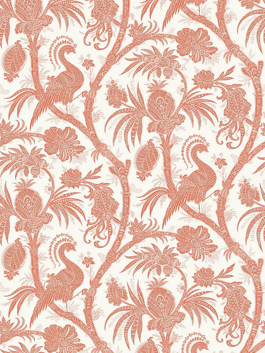 Scalamandre Balinese Peacock Mandarin Wallpaper