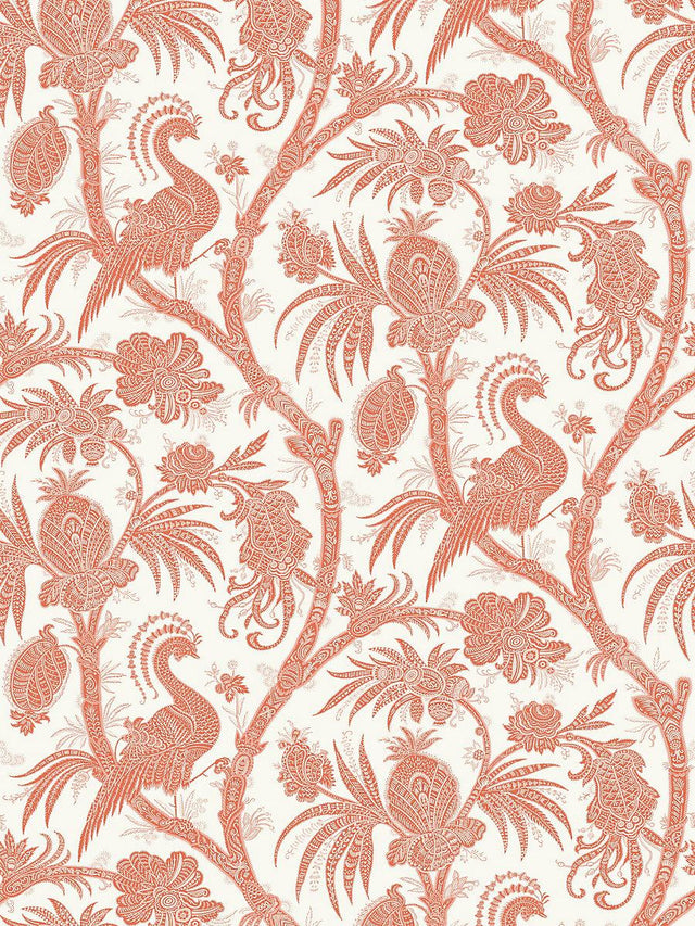 Scalamandre Balinese Peacock Mandarin Wallpaper