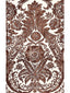 Scalamandre Luciana Damask Print Espresso Wallpaper