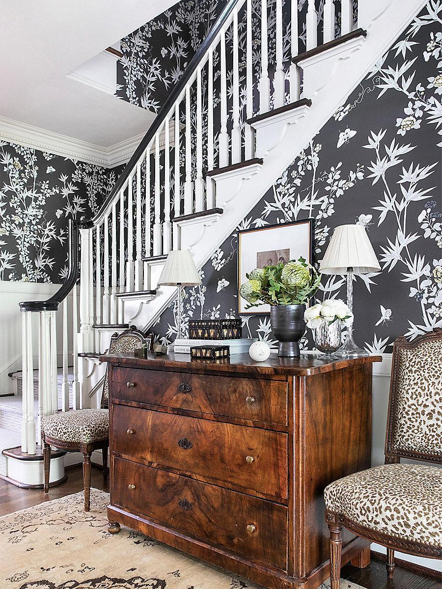 Scalamandre Jardin De Chine Espresso Wallpaper