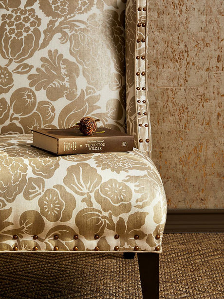 Scalamandre Metal Cork Gilt Wallpaper