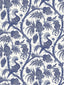 Scalamandre Balinese Peacock Indigo Wallpaper