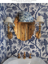 Scalamandre Balinese Peacock Indigo Wallpaper