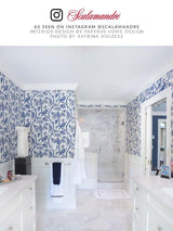Scalamandre Balinese Peacock Indigo Wallpaper