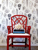 Scalamandre Coquina Graphite Wallpaper