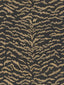 Scalamandre Tigress Wallcovering Bronze On Black Wallpaper