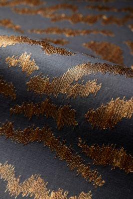 Scalamandre Tigress Wallcovering Bronze On Black Wallpaper
