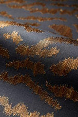Scalamandre Tigress Wallcovering Bronze On Black Wallpaper