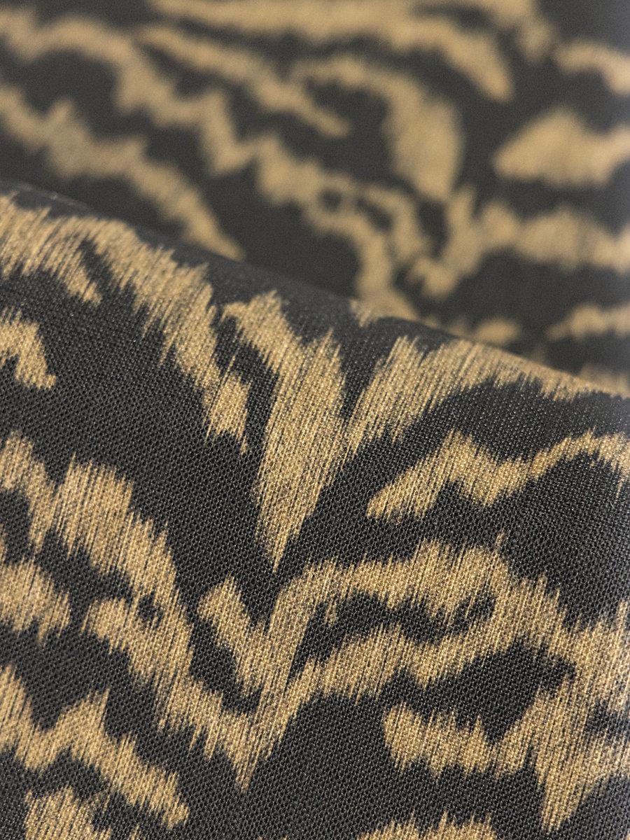 Scalamandre Tigress Wallcovering Bronze On Black Wallpaper