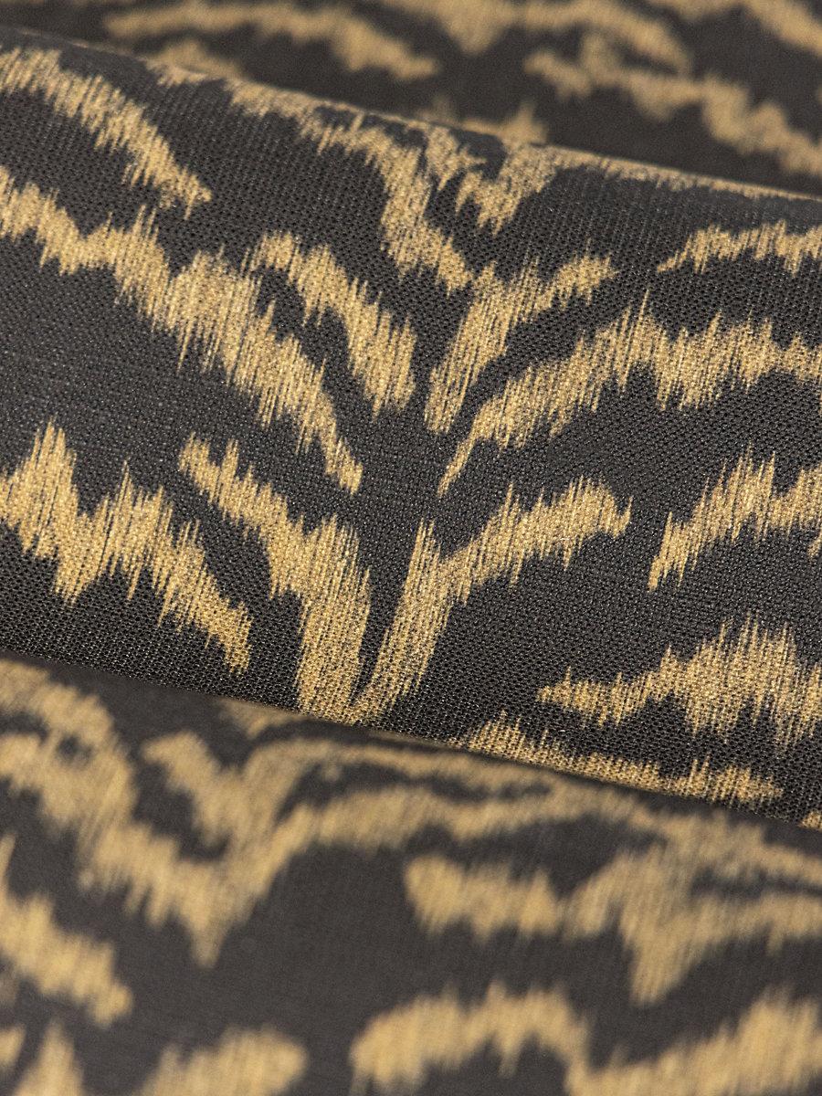 Scalamandre Tigress Wallcovering Bronze On Black Wallpaper