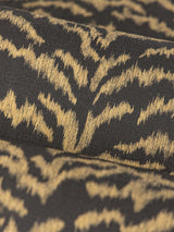 Scalamandre Tigress Wallcovering Bronze On Black Wallpaper