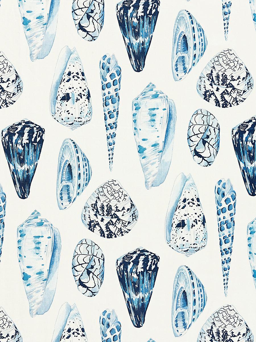 Scalamandre Coquina Linen Print Porcelain Fabric
