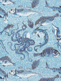 Scalamandre Mikonos Blue Wallpaper