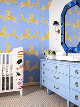 Scalamandre Zebras | Wallpaper Periwinkle Wallpaper