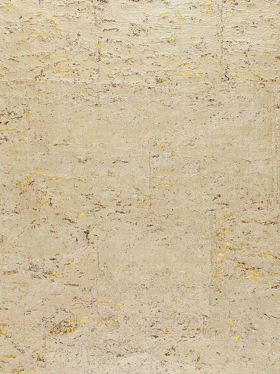 Scalamandre Metal Cork White Gold Wallpaper