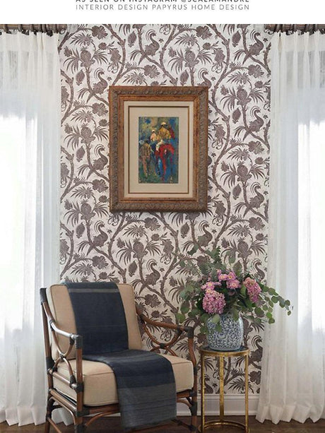 Scalamandre Balinese Peacock Java Wallpaper