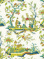 Scalamandre Ch'In Ling Multicolor On Ivory Wallpaper