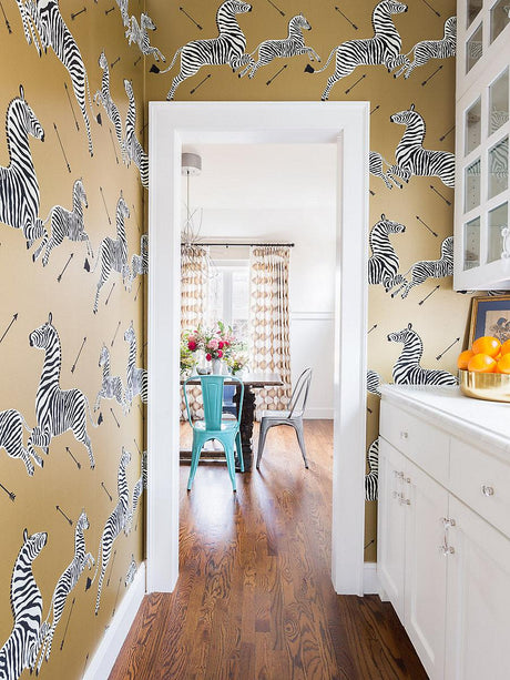 Scalamandre Zebras | Wallpaper Gold Wallpaper